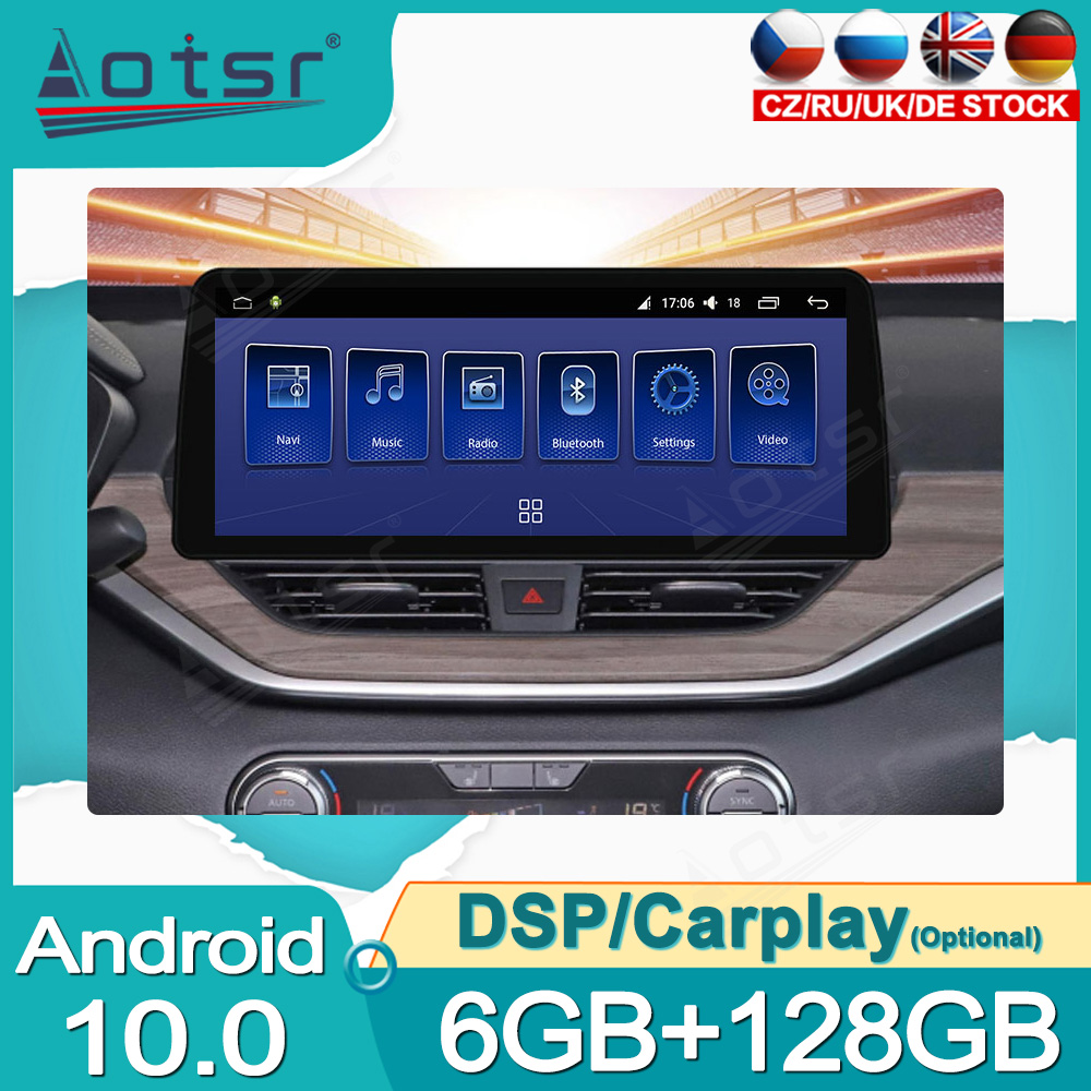Android 10.0 multimedia player with GPS navigation stereo main unit DSP  6GB + 128GB suitable for Nissan New Teana 19+ 12.3
