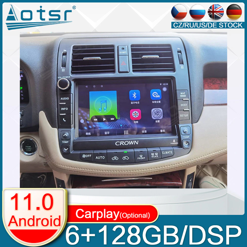 Original style For Toyota Crown 13th 2010+ Android Car Radio GPS Navigation Auto Stereo Video Multimedia Player HeadUnit Carplay