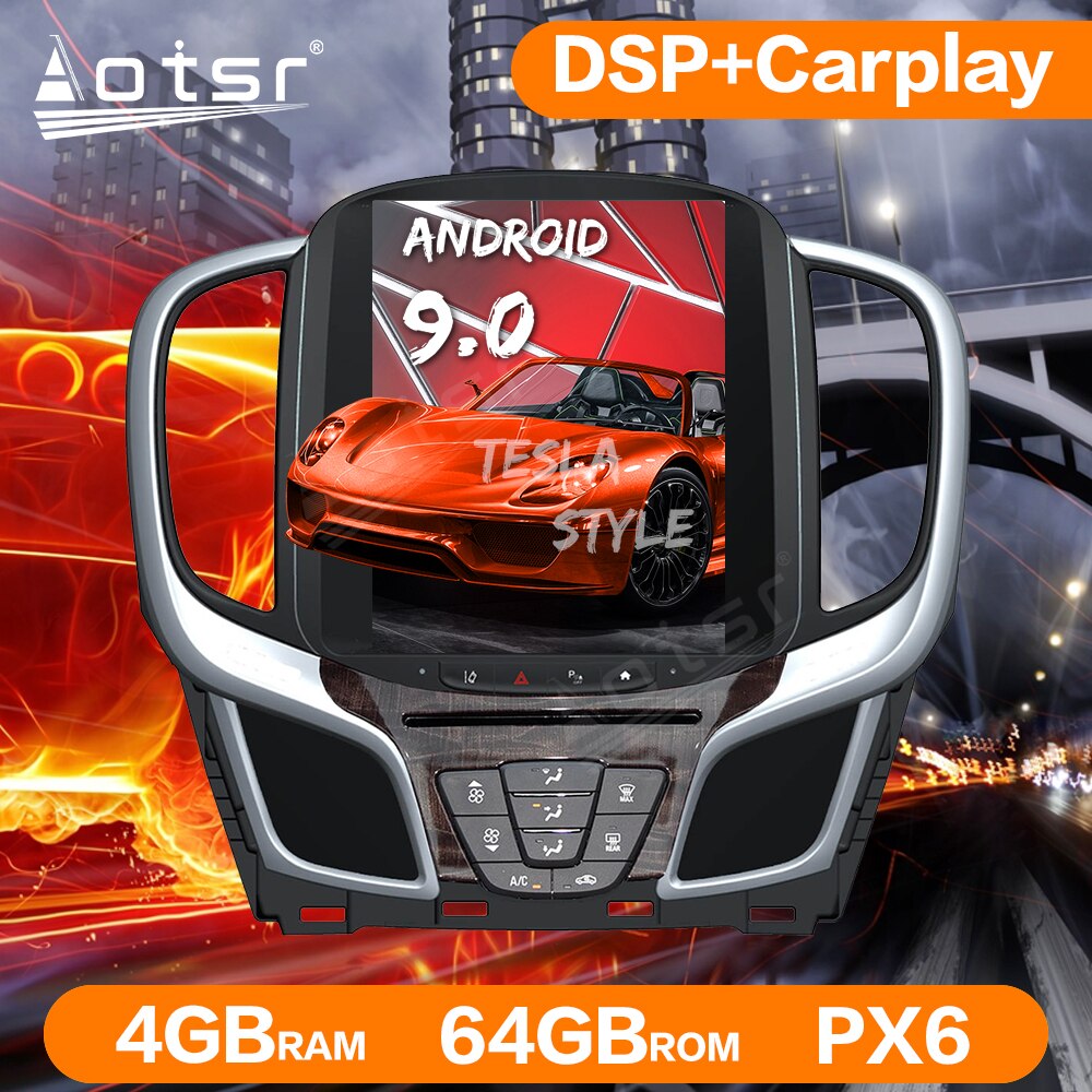 For Buick lacrosse 2015+ Vertical Screen Android 9.0 64G PX6 Car Audio Car GPS Navigation Head Unit Multimedia Player Auto Radio-Aotsr official website