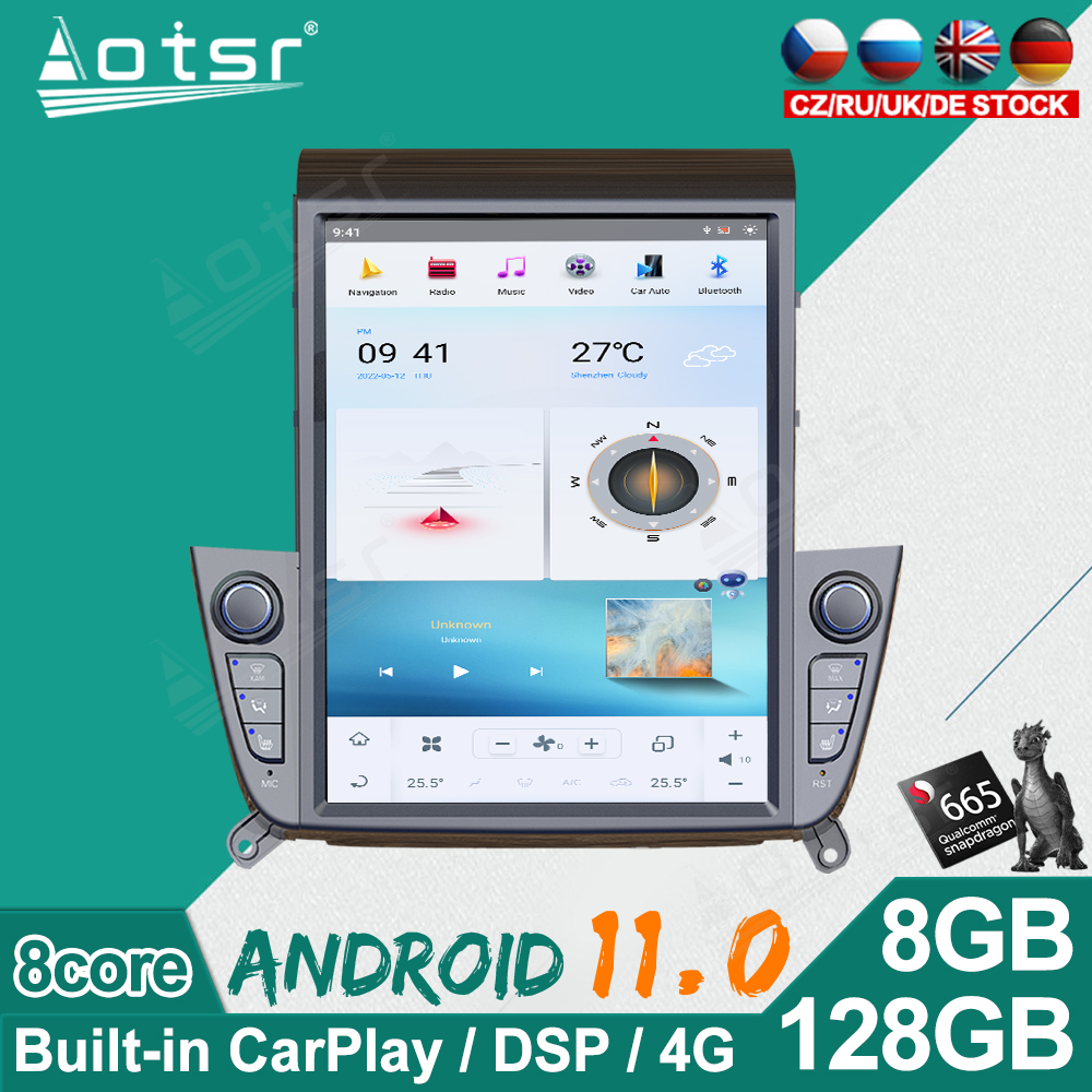 128G Tesla Screen Android 11 Auto Radio For Hyundai Ix35 2018-2019 Carplay Car Multimedia GPS Navigation Stereo autoradio Unit-Aotsr official website