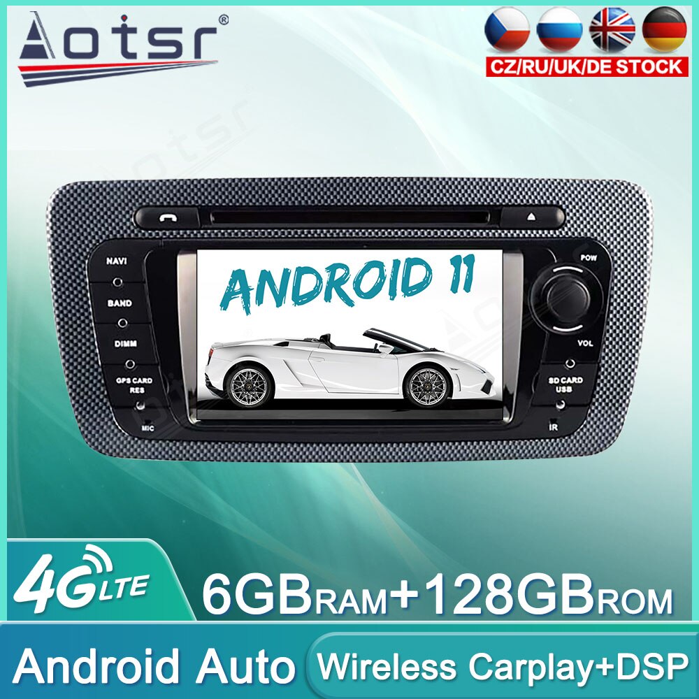 Android 11 128GB Car Radio Player For Seat Ibiza 2009 -2013 Audio Multimedia Player GPS Navigation Auto Stereo Head Unit Carplay-Aotsr official website