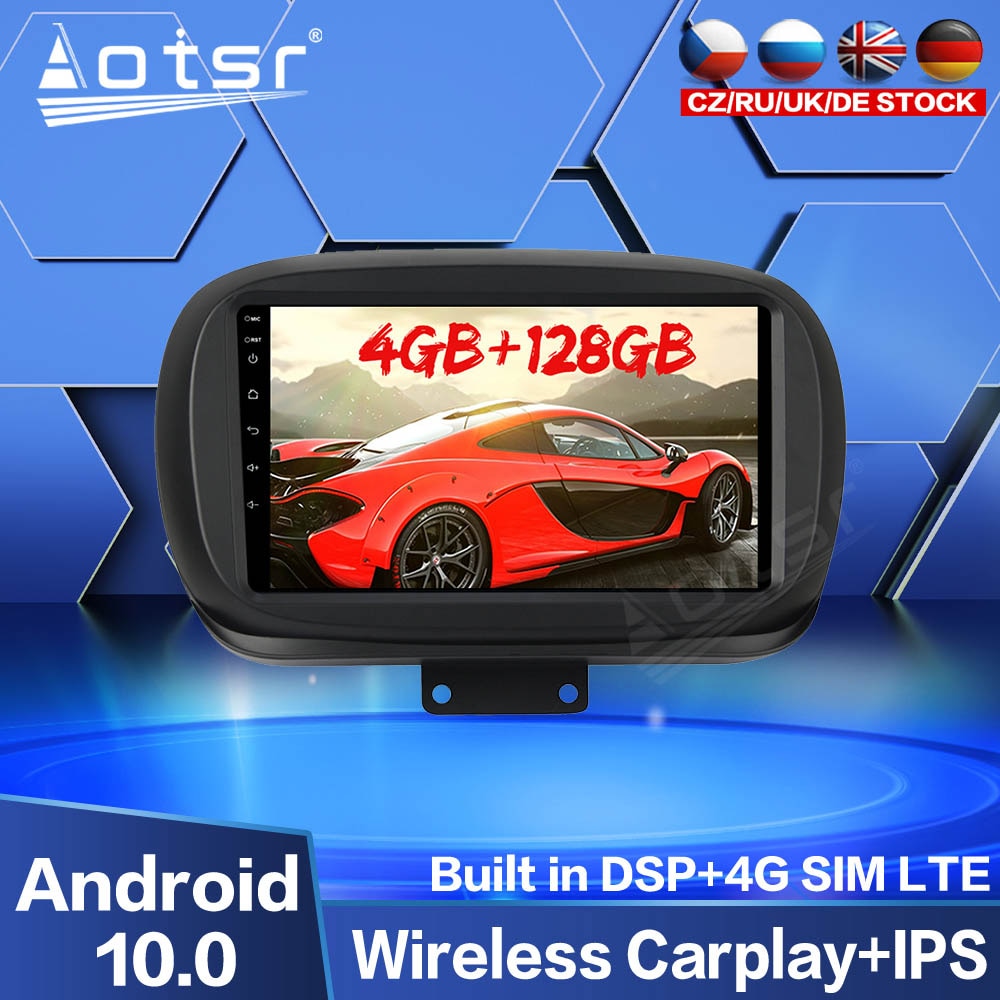 128G Carplay Android Screen Car Multimedia Player for Fiat 500X 2016 2017 2018 2019 Car Radio Recorder DVD Player GPS Navigation-Aotsr official website