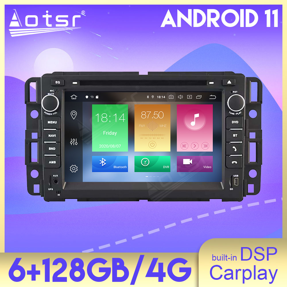 Android 11.0 6G+128GB Car DVD Player Multimedia Radio For Hummer H2 2008-2011 Car GPS Navigation Stereo Unit Radio Tape Recorder