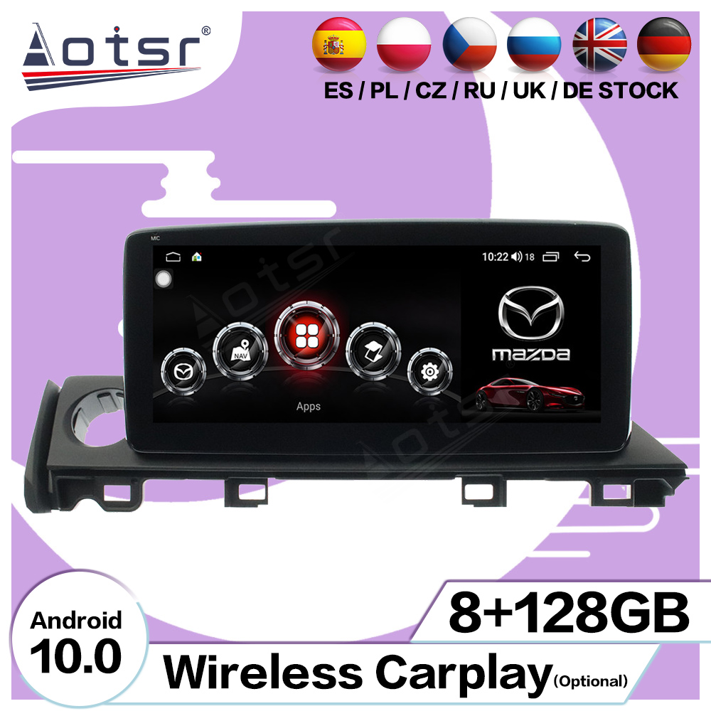 Android 10.0 multimedia player with GPS navigation stereo main unit DSP  8GB + 128GB suitable for Mazda 6 2017-2020-Aotsr official website
