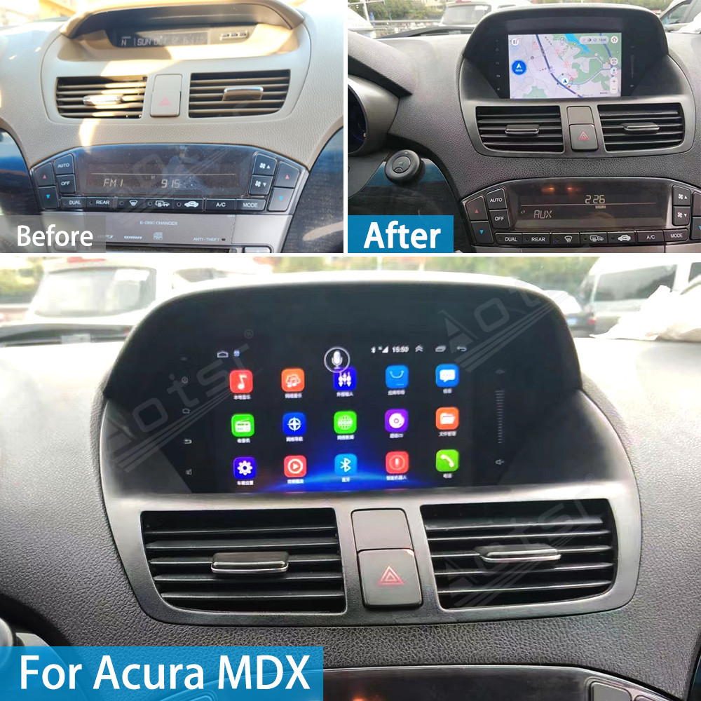 Android 11 Auto For Honda Acura MDX 2007 - 2013 Touch Screen DVD Car Radio Multimedia Player GPS Navigation Headunit DSP Carplay