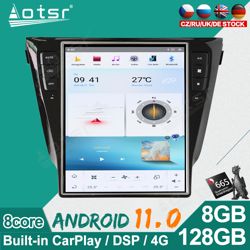 Android 11 DSP Car Multimedia Player For Nissan Qashqai 2013-2018 GPS Navigation Audio Radio Stereo Head Unit-Aotsr official website