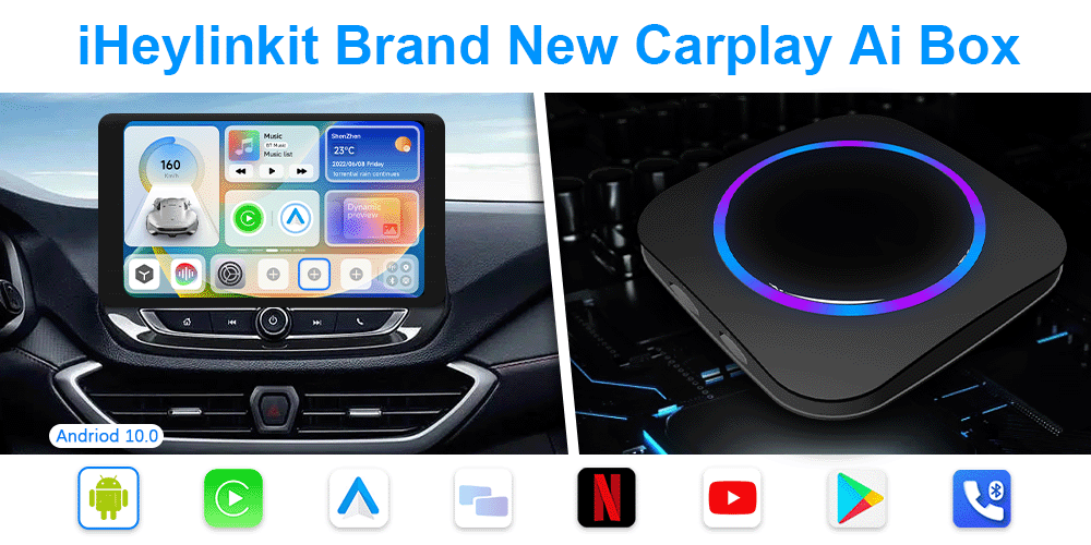 Wireless Carplay Mini AI Box Apple Carplay Android 10.Auto 4G LTE GPS