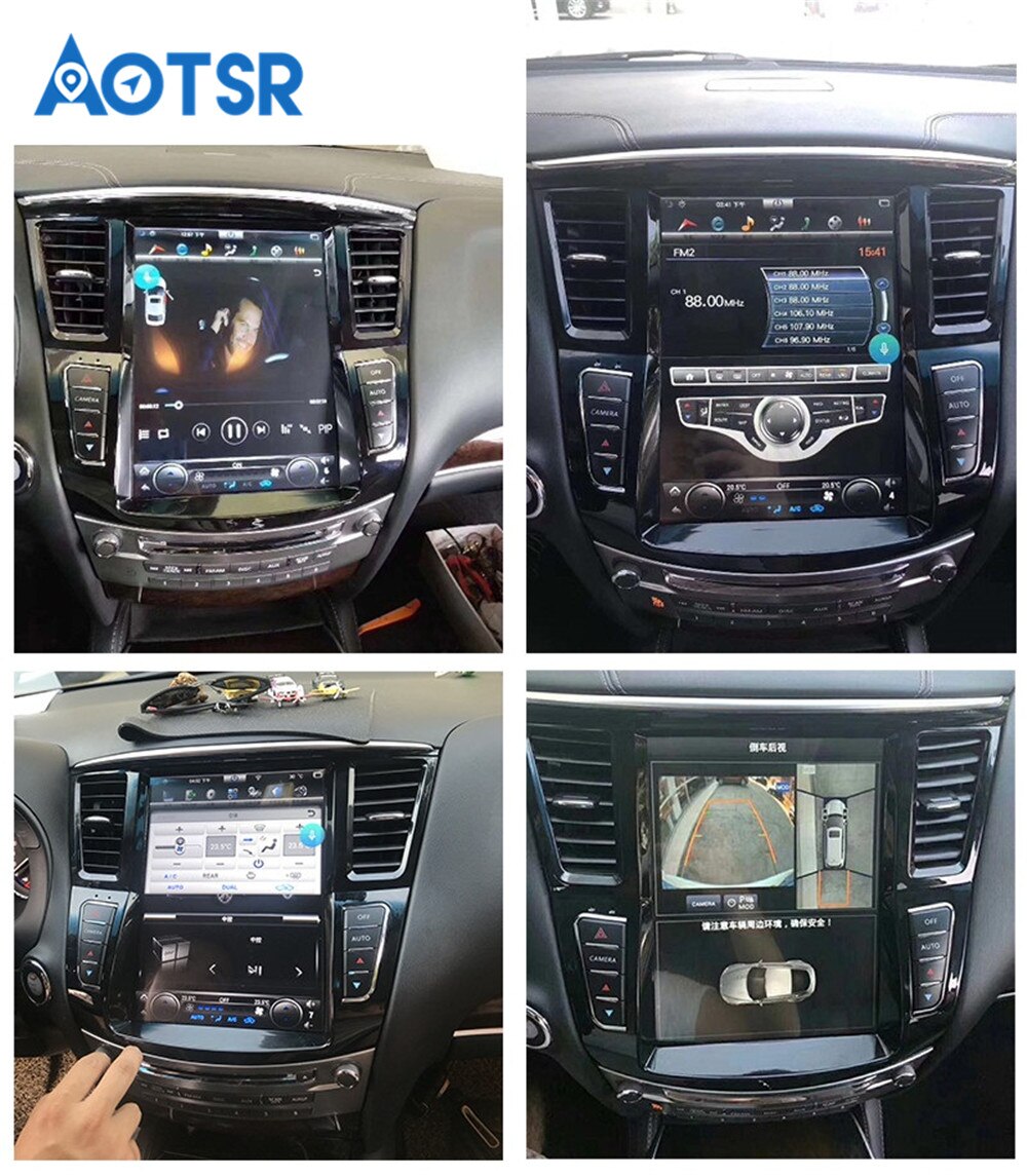 2 din Android car radio Tesla style for infiniti QX60 JX35 2014-2019 car stereo radio multimedia player GPS navigator head unit-Aotsr official website