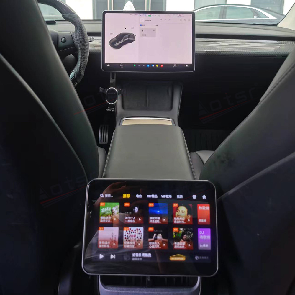 8.8 Inch Android Auto For Tesla Model 3 Y Stereo Rear Back Row Seat Entertainment System Display with Same Screen Function-Aotsr official website