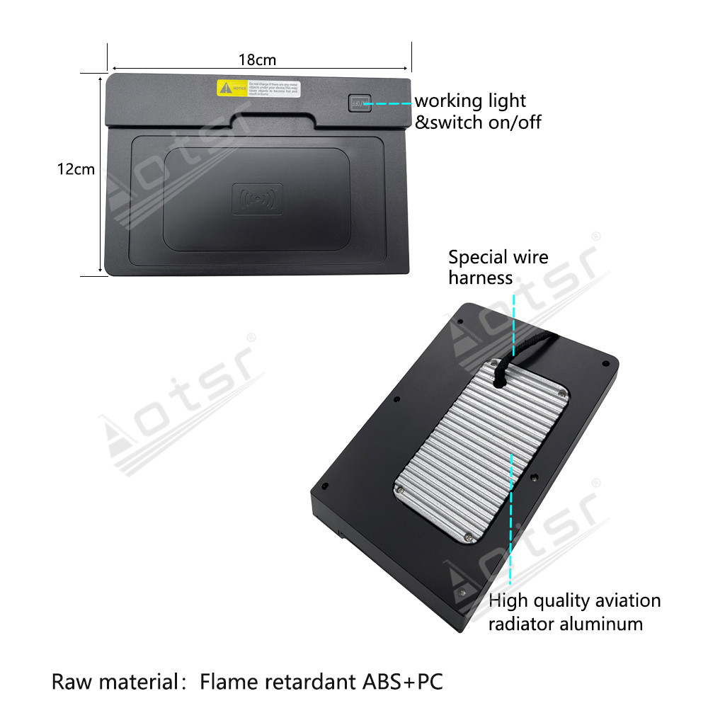 Wireless Car Charger For Audi Q3 2019-2021 Intelligent Infrared Fast Phone Holder Temperature Control Hidden Design