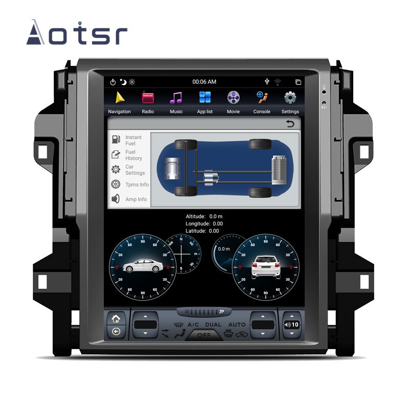 Android 9.0 Tesla style GPS navigation for Toyota Fortuner 4 Runner 2016-2018 Car auto radio stereo Multimedia player Head Unit-Aotsr official website