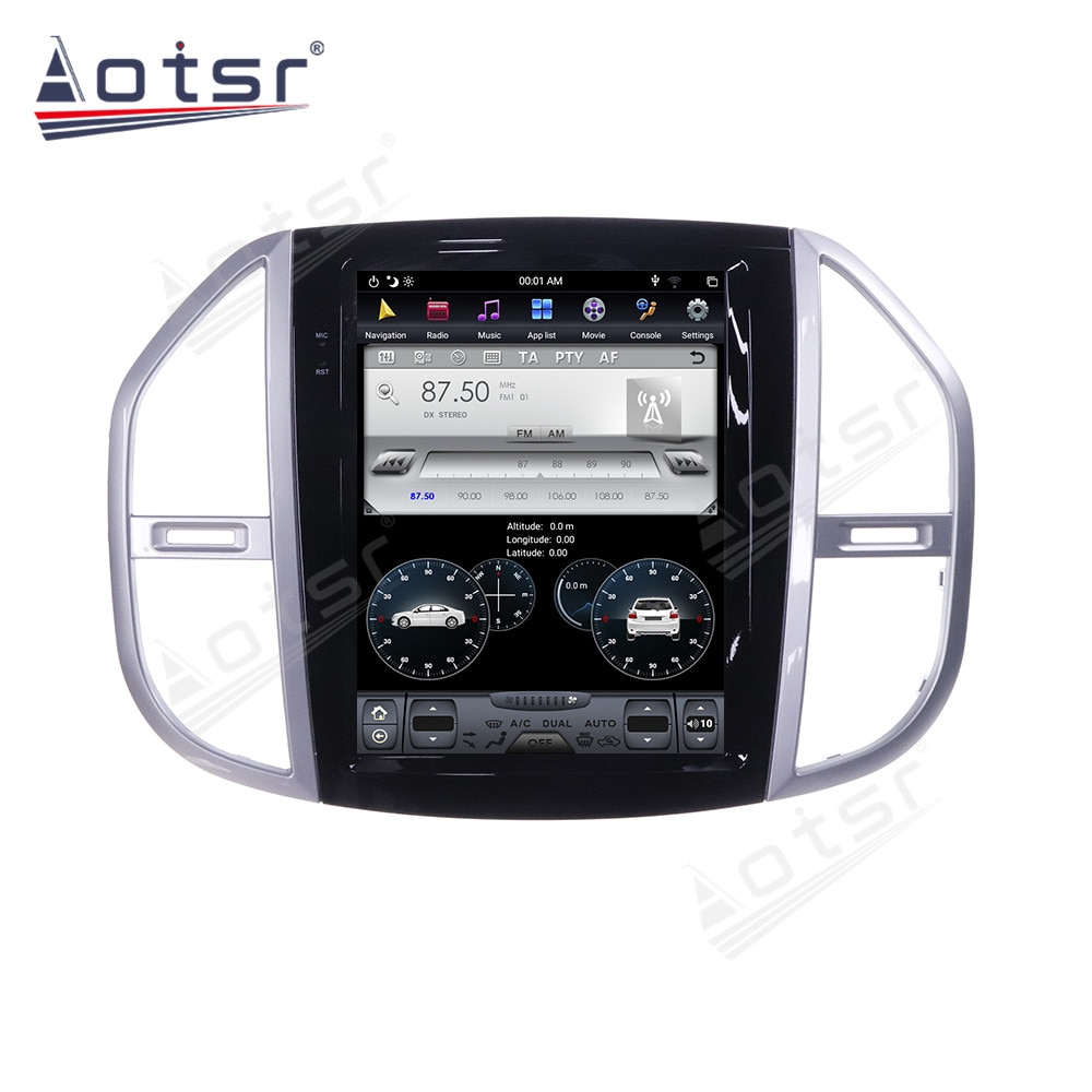 [PX6 Six-Core]Tesla Vertical Screen Car Radio GPS Navigation For Mercedes-Benz Vito 2016-2019 Android 9.0 Multimedia Player Auto Stereo Head Unit-Aotsr official website