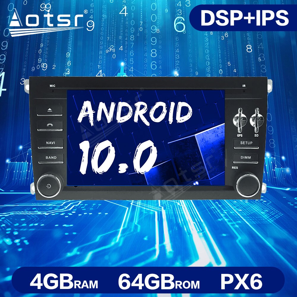 Android 10.0 4GB+64GB DSP Car Multimedia Radio Player For Porsche Cayenne 2003-2010 Car GPS Navigation Unit Radio Tape Recorder-Aotsr official website