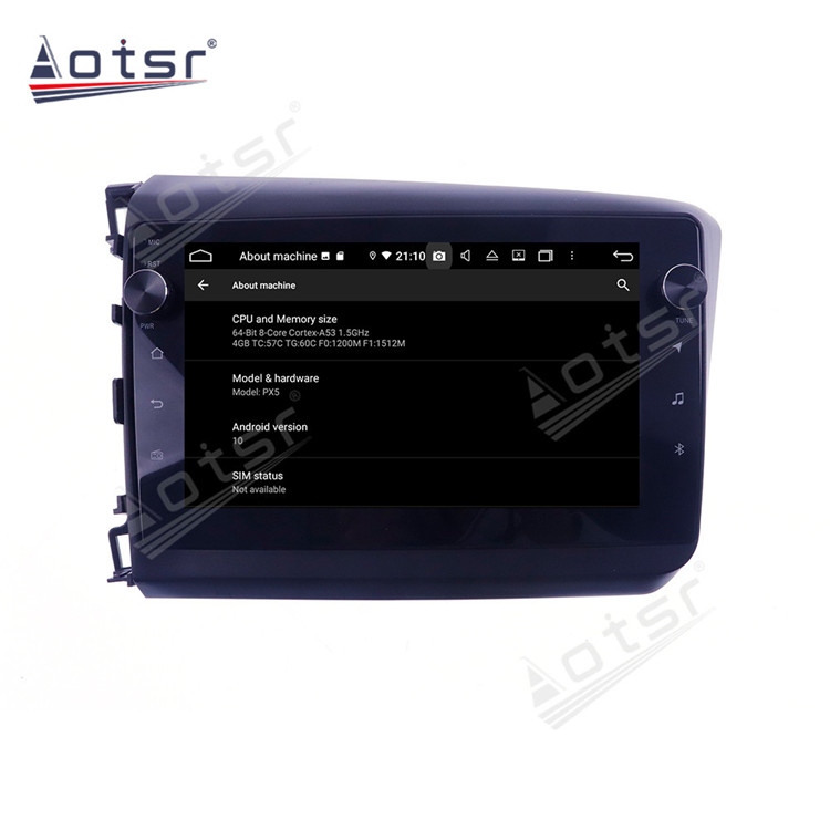 9 Inch Android 10.0 Auto Stereo For Honda Civic 2011-2015 Audio Car Radio DVD Multimedia Player GPS Navigation Head Unit-Aotsr official website
