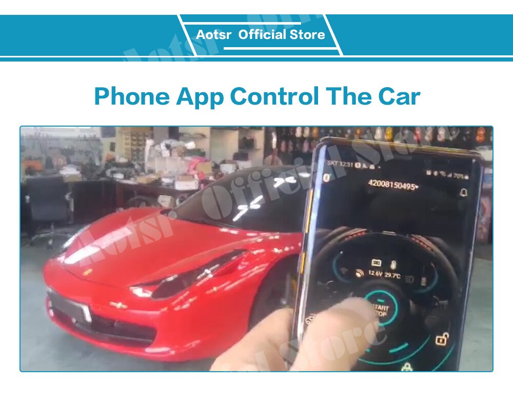 Keyless Start Smart Engine Start Remoto Control for Porsche 911 With Phone App Intelligent Switch Door Lock Acc Detection-Aotsr official website