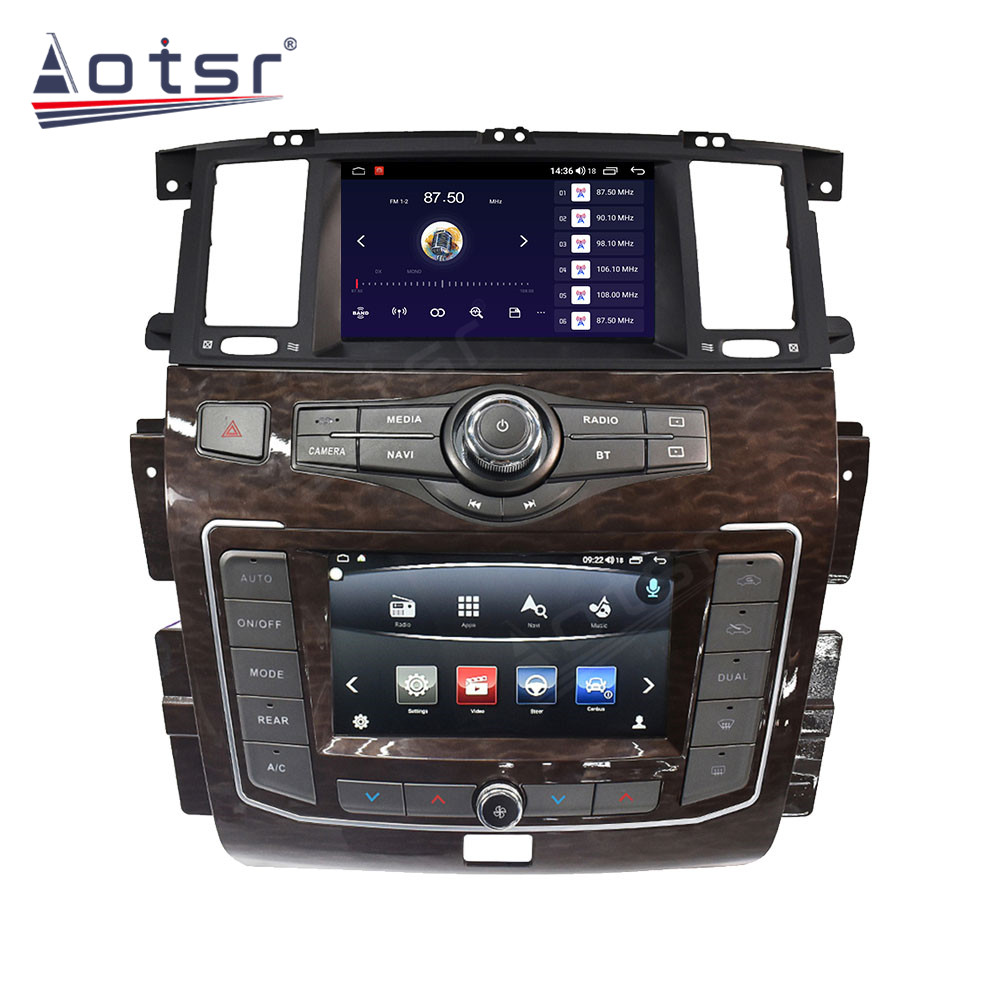 64G For Nissan Patrol Y62 For Infiniti QX56 2010-2020 Android 10 Dual Screen Car Radio Multimedia Player GPS Navigation Carplay-Aotsr official website