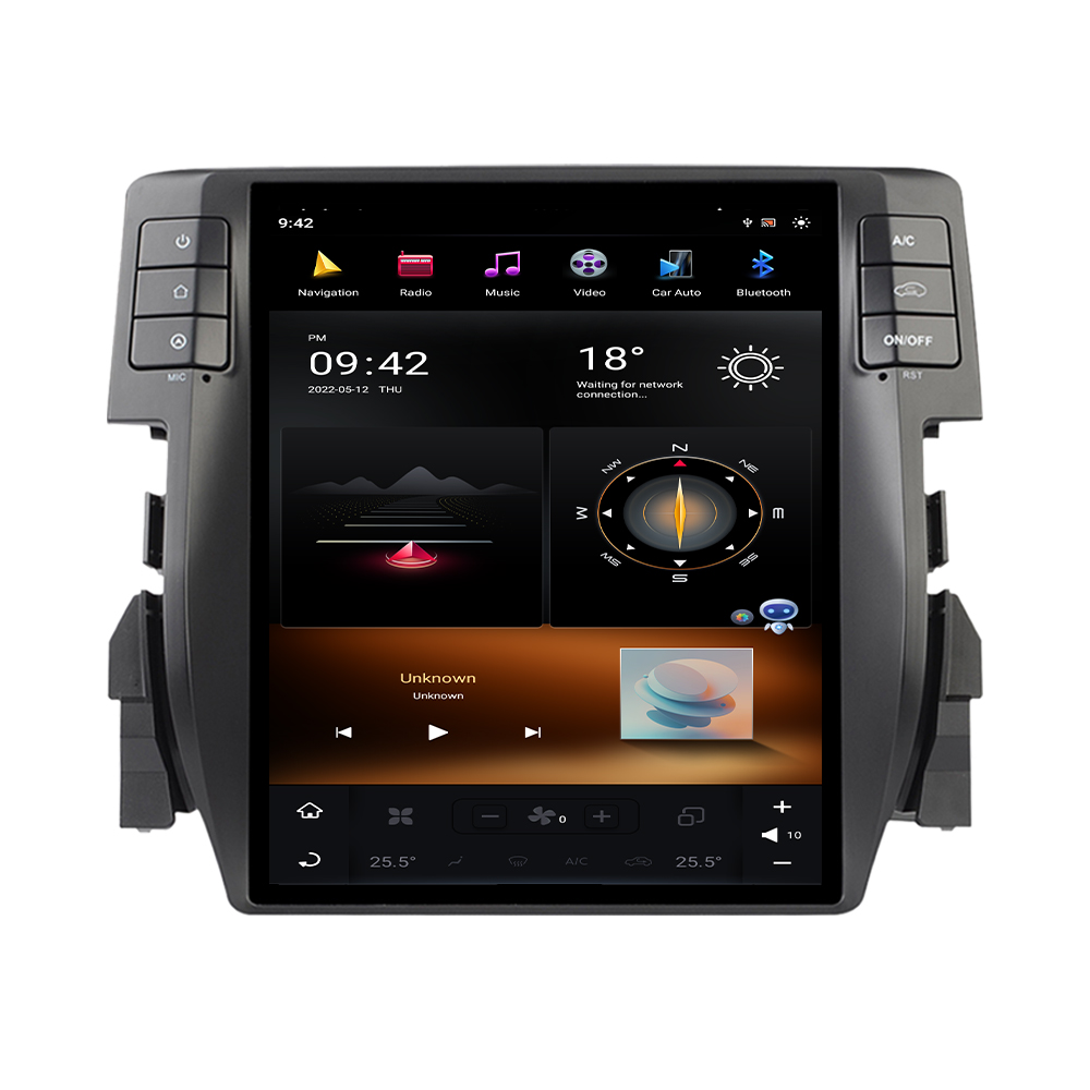 Qualcomm Android 11 For Honda Civic 2016 - 2019 GPS Navigation DVD Multimedia Player Head Unit