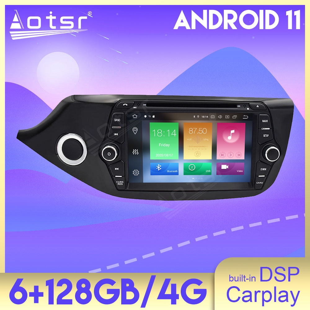 Android 11 Auto Stereo 6+128GB DSP Carplay GPS Navigation For KIA CEED 2013-2016 Multimedia Car Radio Player Head Unit-Aotsr official website