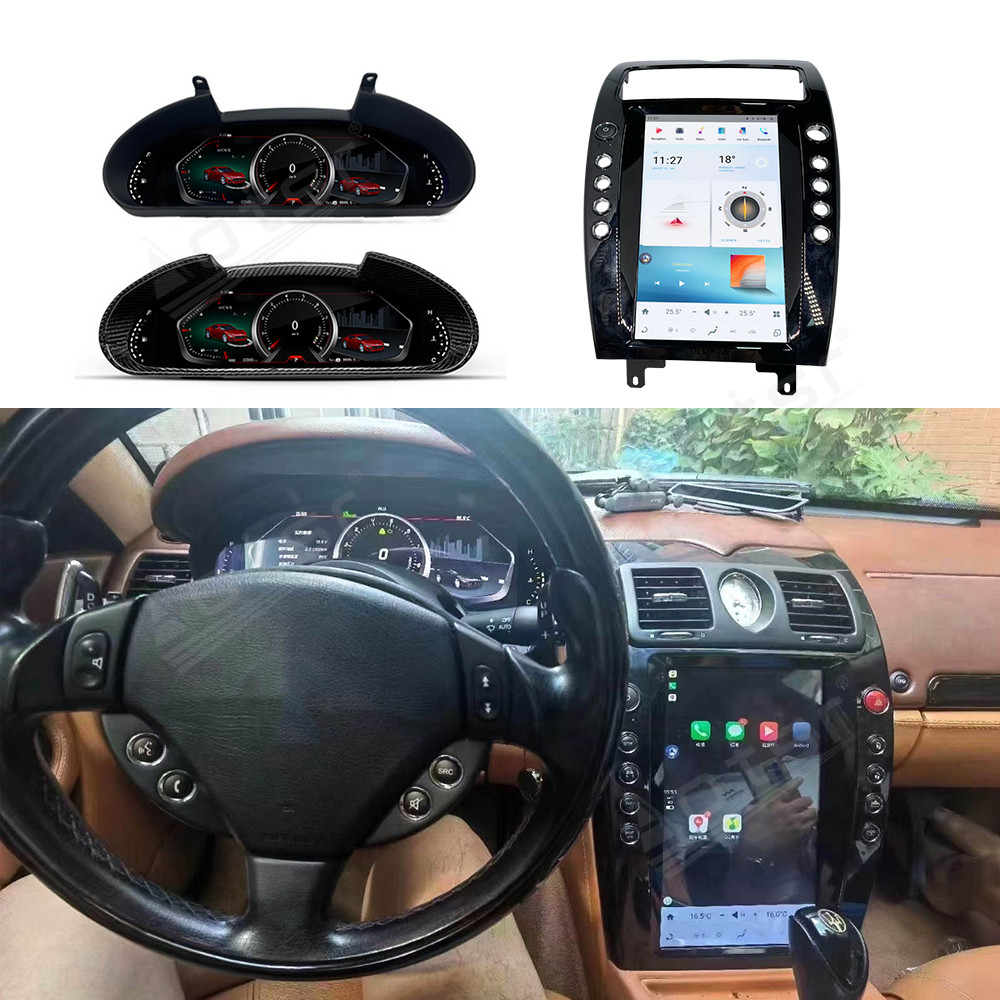 Car Screen Digital Cluster For Maserati Quattroporte 2004 - 2012 LCD Carplay Dashboard Instrument Virtual Panel GPS Navigation Multimedia Player Headunit
