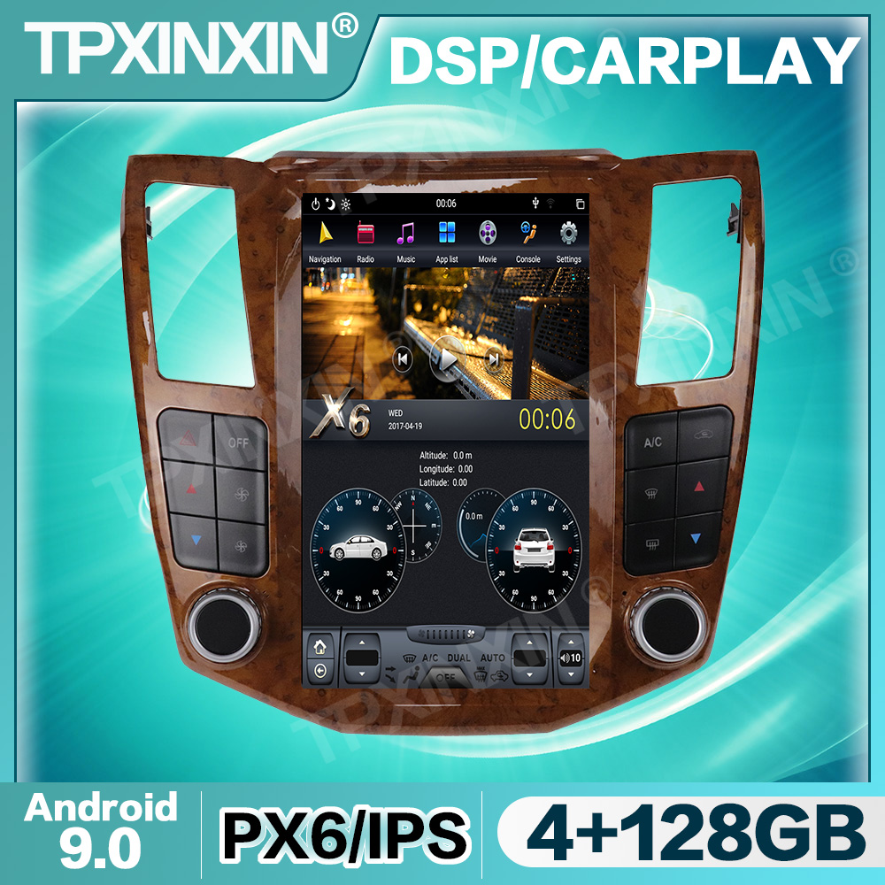 128G Tesla Style Android 9 Car Radio For Lexus RX 2004-2007 GPS Navigation Bluetooth DSP IPS Multimedia Player Head Unit-Aotsr official website