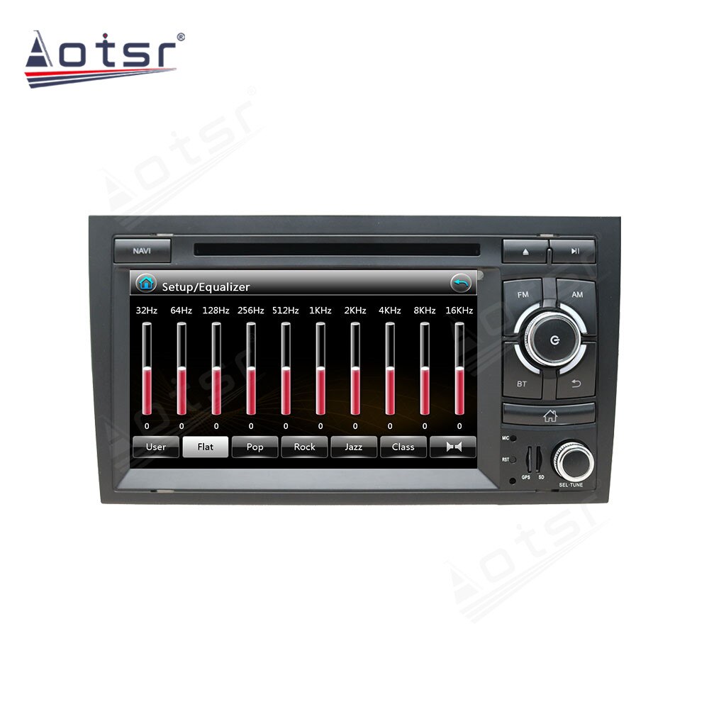 For AUDI A4 2002 - 2008  Wince 6.0 CD DVD Player Single DIN 7 Inch GPS Navigation Player BT in-Dash Radio Steering Wheel Control-Aotsr official website