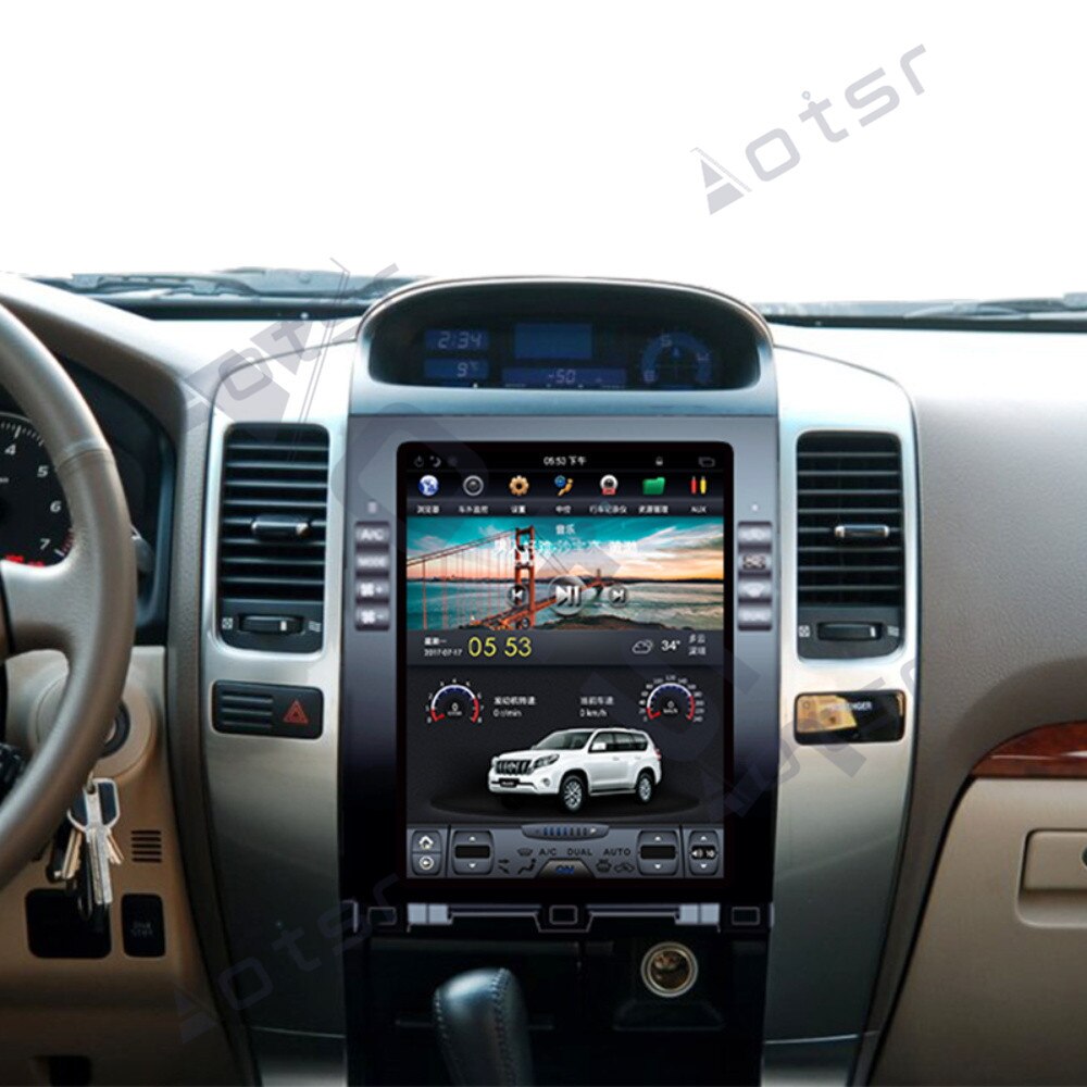 128G Tesla Screen For Toyota Land Cruiser Prado 120 2002-2009 / Lexus GX470 Android Unit Car Multimedia Player GPS Radio Stereo-Aotsr official website