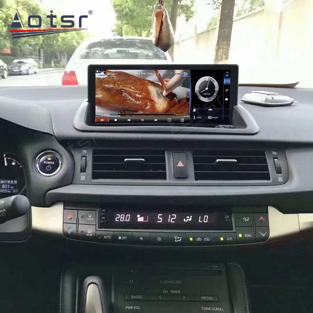 Android 10.0 multimedia player with GPS navigation stereo main unit DSP  suitable for Lexus CT