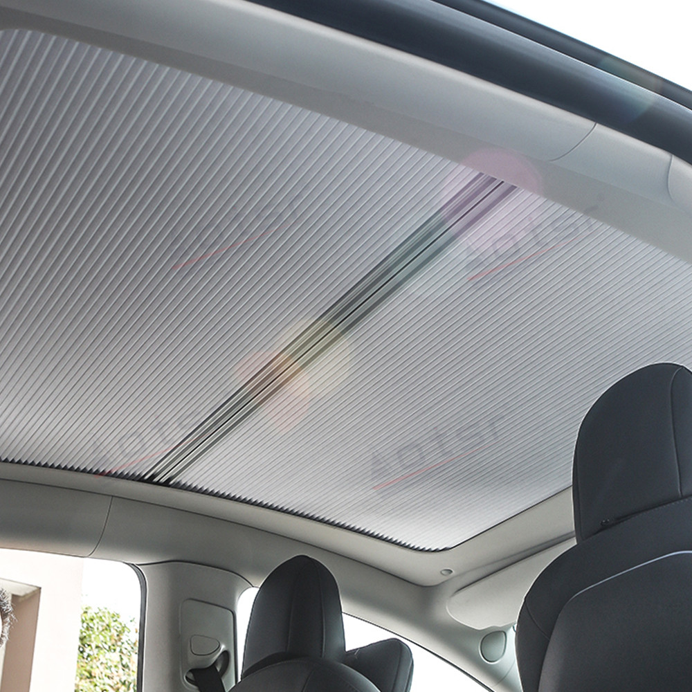 For Tesla Model 3 Y Retractable Integrated Sunshade Protection Tesla Accessories Sunroof Windshield Skylight Headunit Original Car Style 