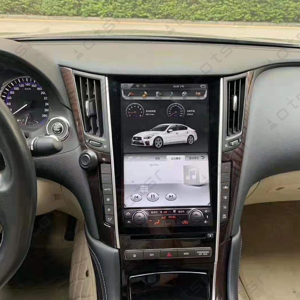 6GB+128GB Tesla Big Screen For Infiniti Q50 Q50L Q60S 2013 - 2019 Car GPS Navigation Audio Android Multimedia DVD Video Player-Aotsr official website