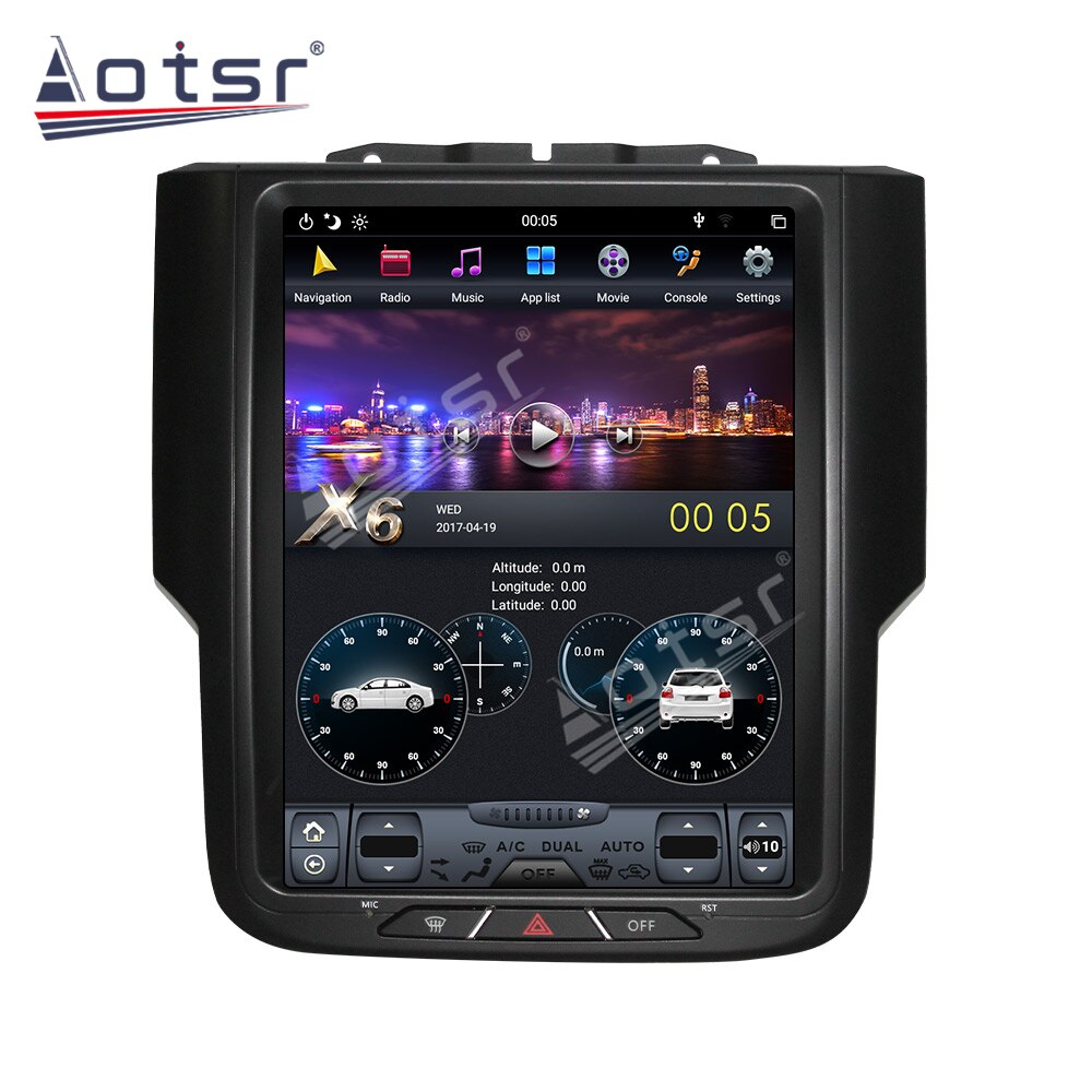 128GB ROM For Dodge RAM 1500 2014-2018 Android 9.0 Tesla Style PX6 Carplay Car GPS Navigation Multimedia Radio Player-Aotsr official website