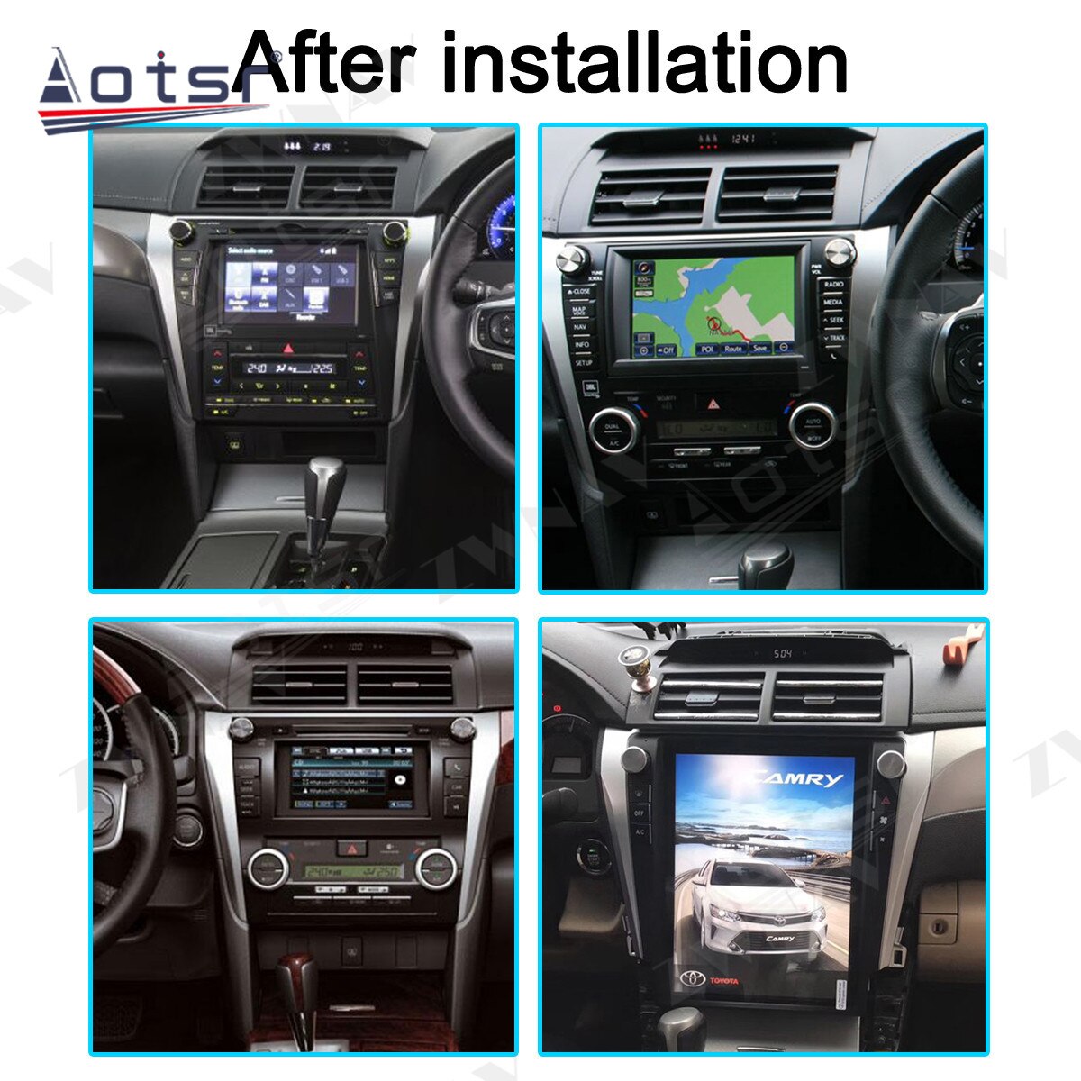 128GB GPS Navigaiton For Toyota Camry 2012 2013 - 2016 Car Radio DVD Video Player Multimedia Tesla Big Screen Head Unit Stereo-Aotsr official website