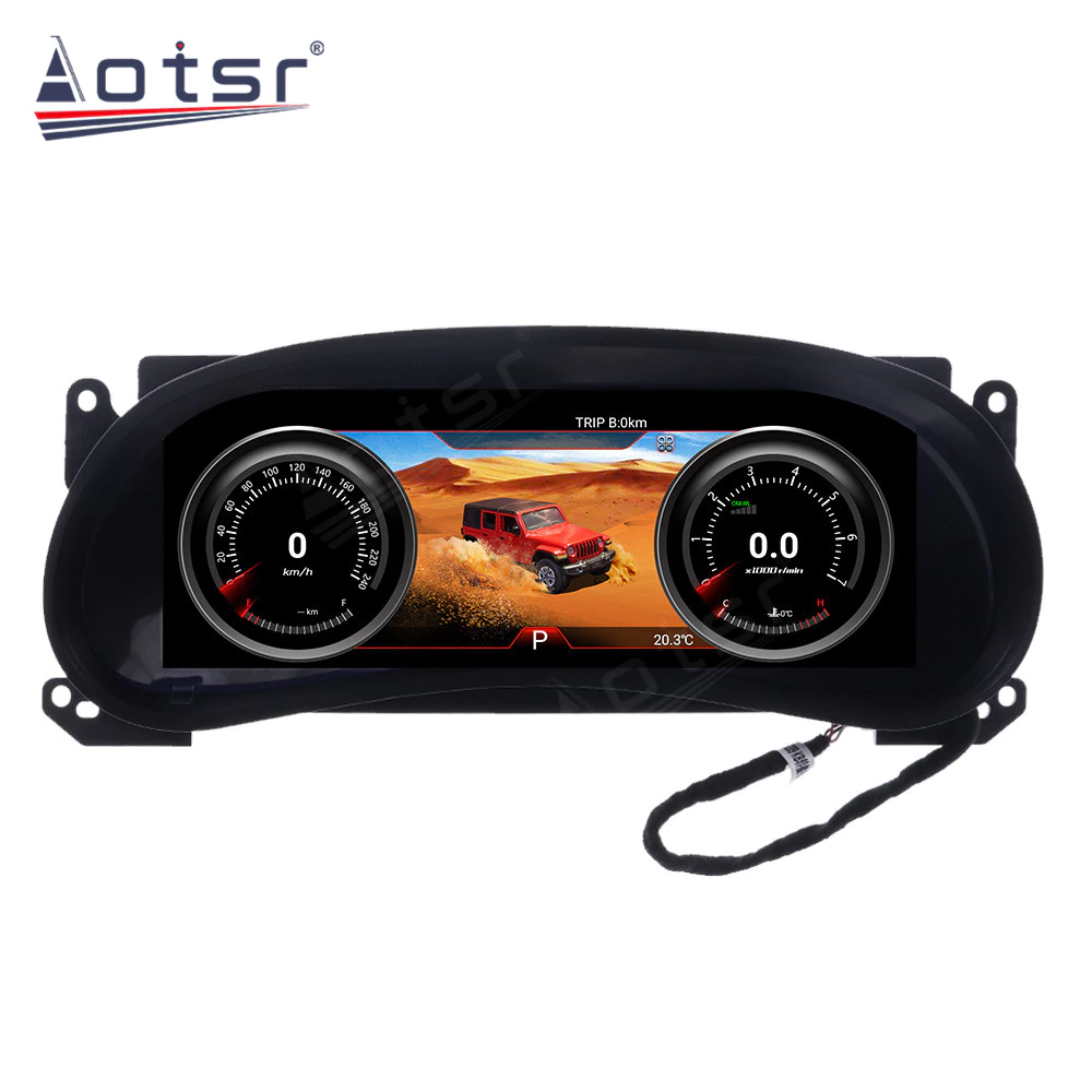 12.3 inch Car LCD dashboard For Jeep Wrangler 3 JK 2010-2017 Car LCD instrument panel modified and upgraded LCD multifunctional-Aotsr official website