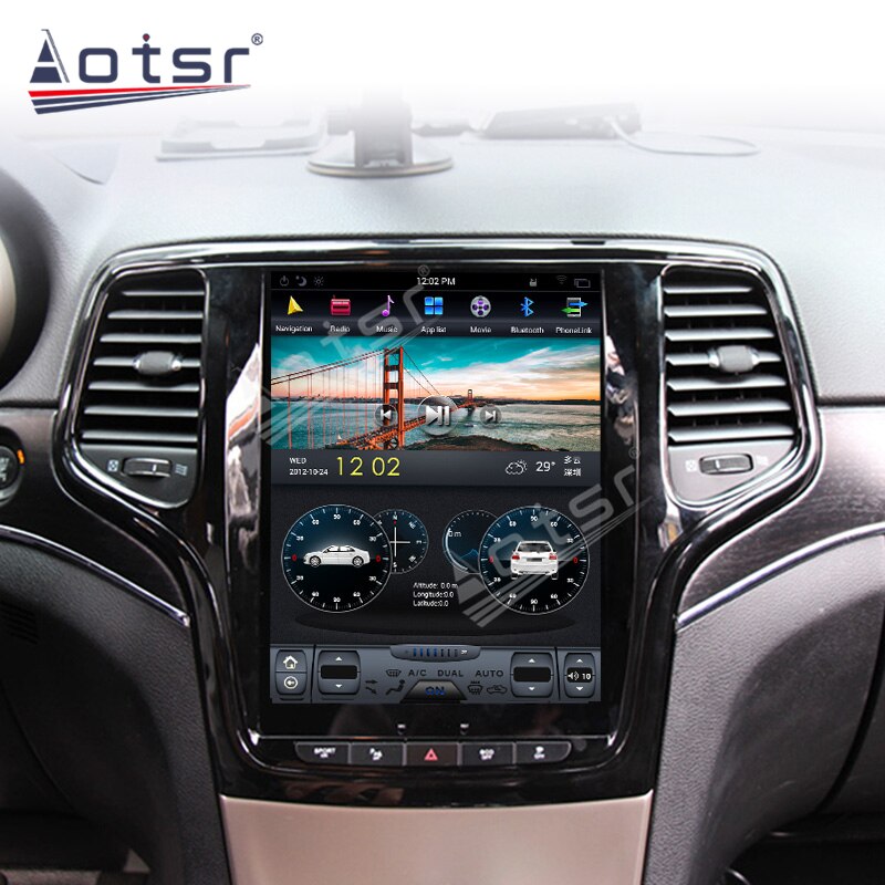 PX6 Bluetooth 5.0 Tesla Styel For Jeep Grand Cheroke WK2 2010 - 2019 Android Auto Radio Stereo Car Multimedia Player DVD GPS Navigation-Aotsr official website