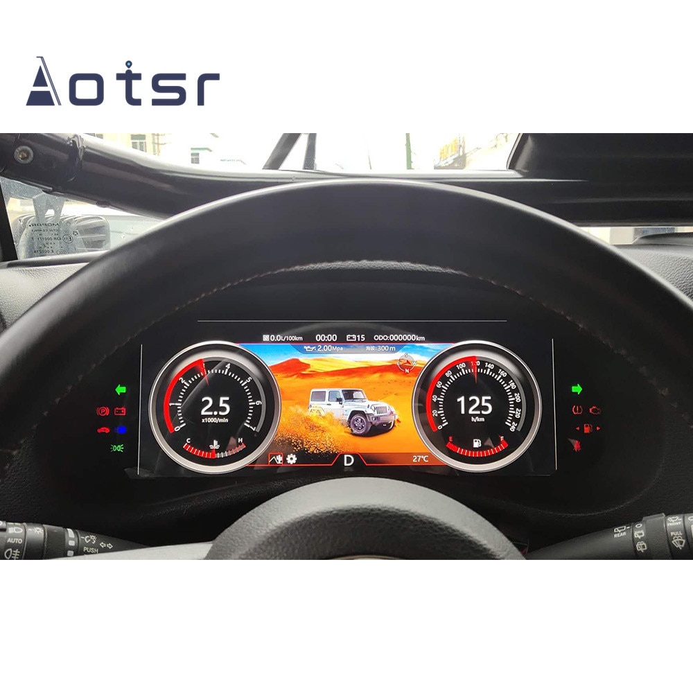 12.3 inch Car LCD dashboard For Jeep Wrangler 3 JK 2010-2017 Car LCD instrument panel modified and upgraded LCD multifunctional-Aotsr official website
