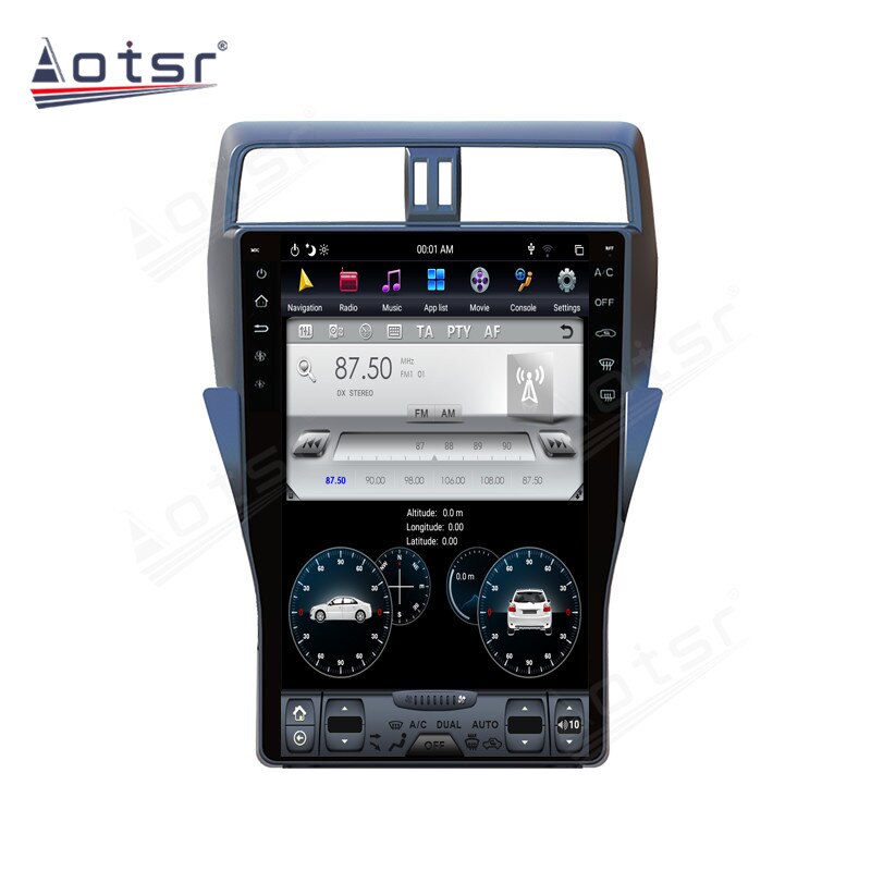 Car GPS Navigation For Toyota Land Cruiser Prado 150 2018 - 2020 Tesla Screen Android Radio Multimedia DVD Video Player Audio-Aotsr official website