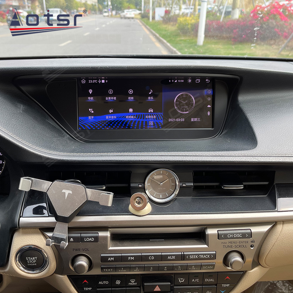 Android 10.0 multimedia player with GPS navigation stereo main unit DSP  suitable for Lexus ES 13-14