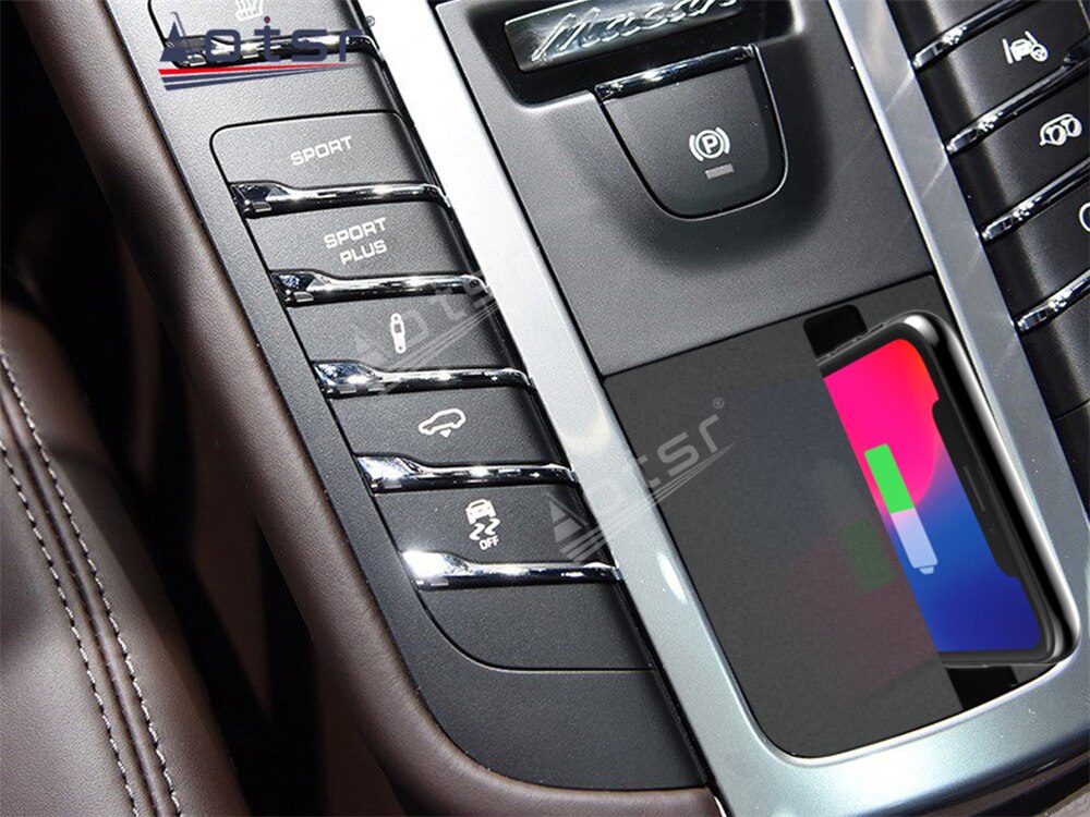 QI Car Wireless Charger For Porsche Macan Intelligent Infrared Fast Charging Phone holder for iPhone Samsung Huawei-Aotsr official website