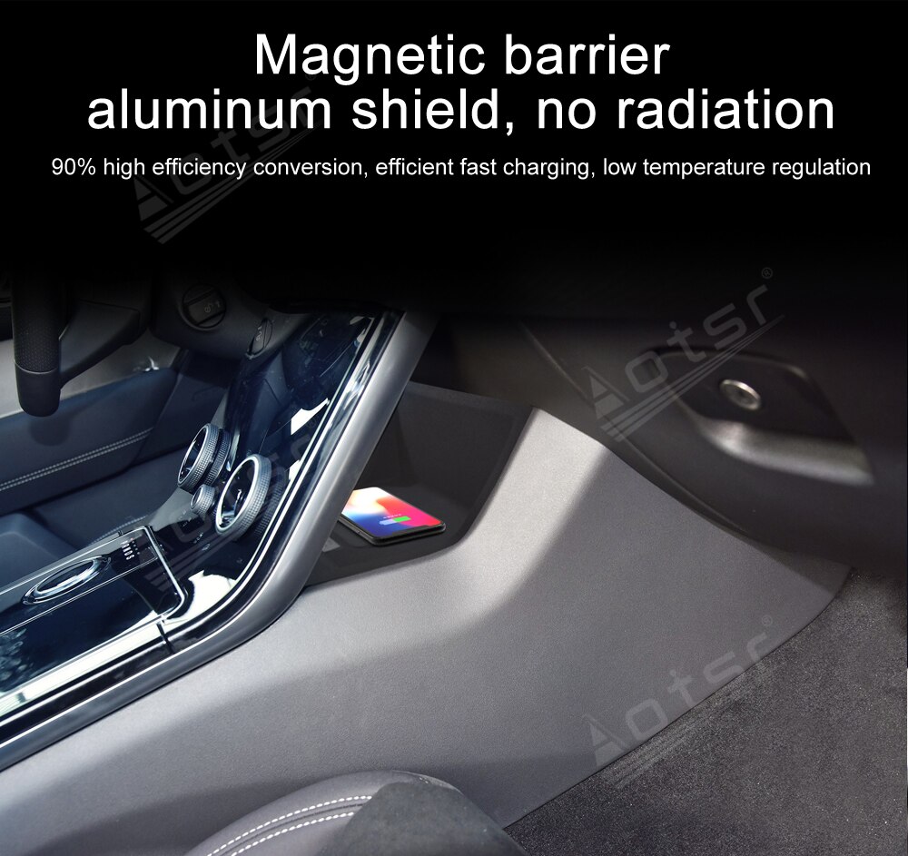 QI Car Wireless Charger For Land Rover 2017-2019 Intelligent Infrared Fast Charging Phone Holder for iPhone Samsung Huawei-Aotsr official website
