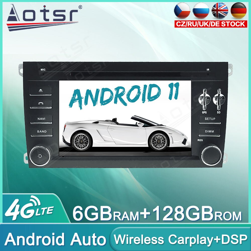 Android 11 128GB Car Radio For Porsche Cayenne 2003 - 2010 Audio Multimedia Player GPS Navigation Auto Stereo Head Unit Carplay