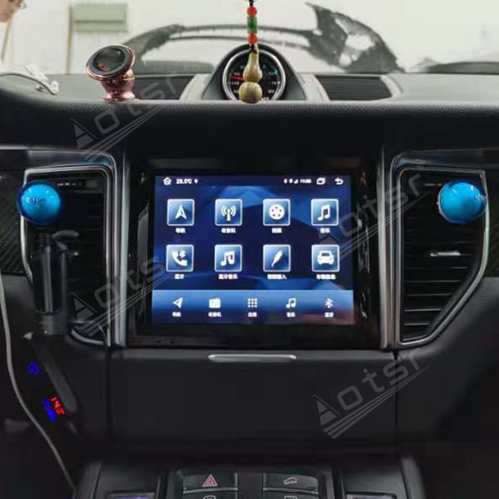 Android 10.0 multimedia player with GPS navigation stereo main unit DSP  suitable for Porsche Macan 14-16 8.4 inch
