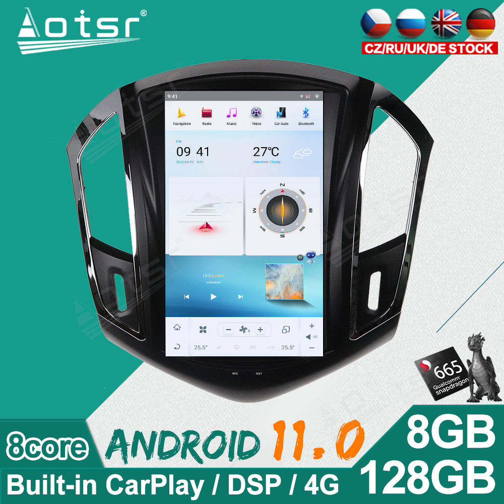  Android 11.0  Vertical Screen Car Radio For Chevrolet Cruze 2012-2015 GPS Navigation Tesla Carplay Multimedia Player Head Unit-Aotsr official website