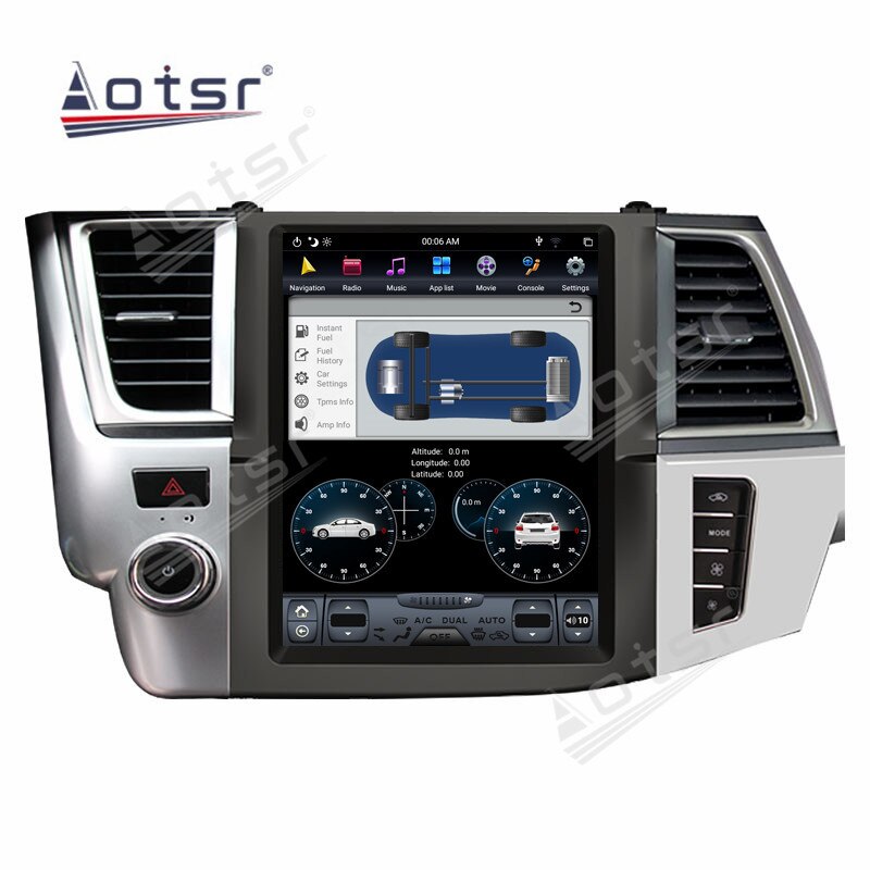 Tesla Vertical Screen For Toyota Highlander 2014 2015 - 2019 Car GPS Navigaiton Radio Multimedia Video Player Head Unit Stereo-Aotsr official website