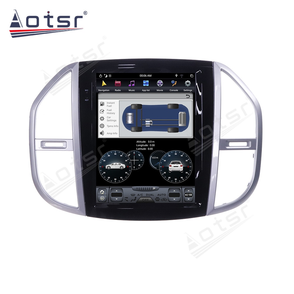 [PX6 Six-Core]Tesla Vertical Screen Car Radio GPS Navigation For Mercedes-Benz Vito 2016-2019 Android 9.0 Multimedia Player Auto Stereo Head Unit-Aotsr official website