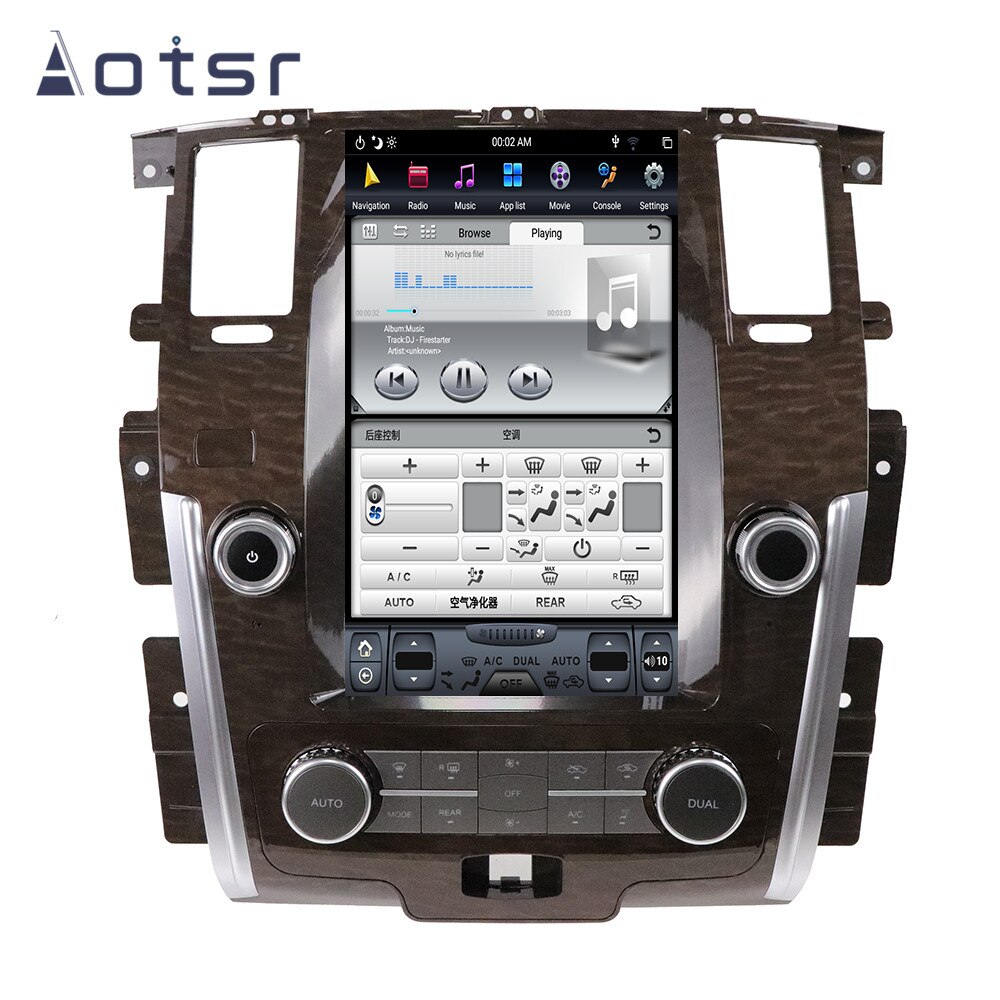 For Nissan Patrol Y62 2010 - 2020 Infiniti QX80 Tesla Vertical IPS Screen Android Car Auto Radio GPS Navigation Carplay Stereo-Aotsr official website