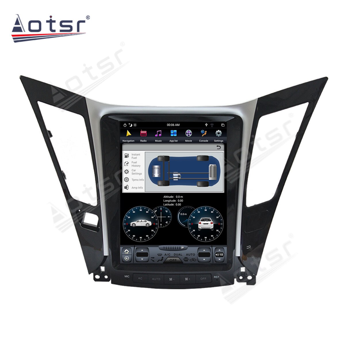 Android 9.0 128G PX6 Tesla Styel Screen For Hyundai Sonata 8 2012 - 2014 Auto Radio Stereo Car Multimedia Player GPS Navigation-Aotsr official website