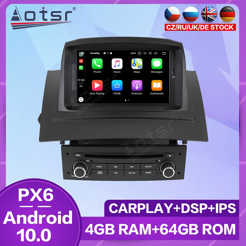 For Renault Megane 2 2002 - 2009 Android Radio Multimedia Player Audio Car GPS Navigation Touch Screen Carplay Head Unit Stereo-Aotsr official website