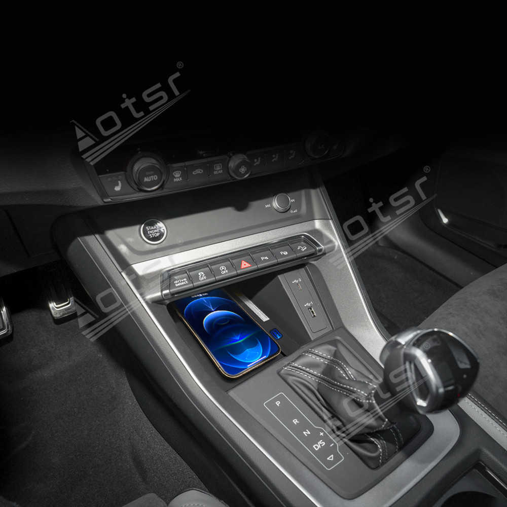 Wireless Car Charger For Audi Q3 2019-2021 Intelligent Infrared Fast Phone Holder Temperature Control Hidden Design