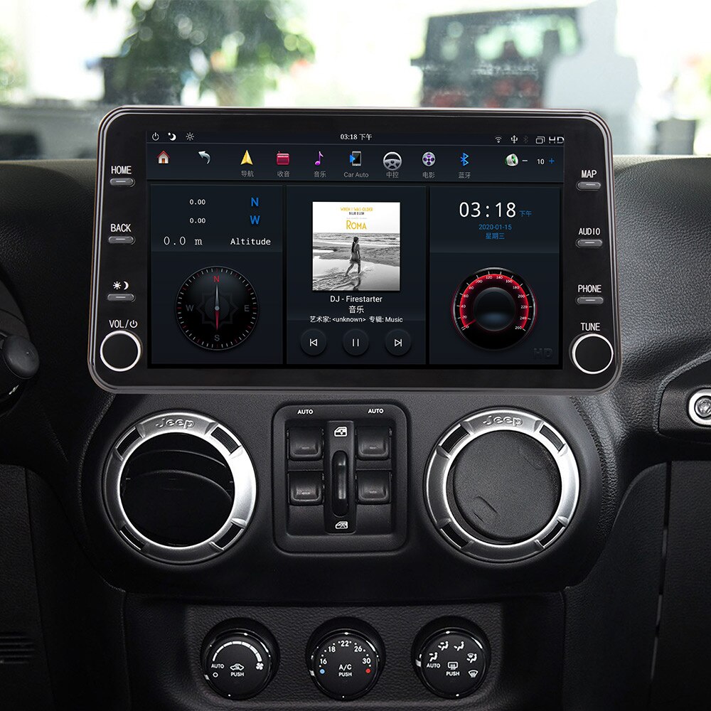AOTSR 12.3 Inch For Jeep Wrangler 3 JK 2010+ Car LCD Cluster Instrument Multimedia Dashboard Modification GPS navigation player-Aotsr official website
