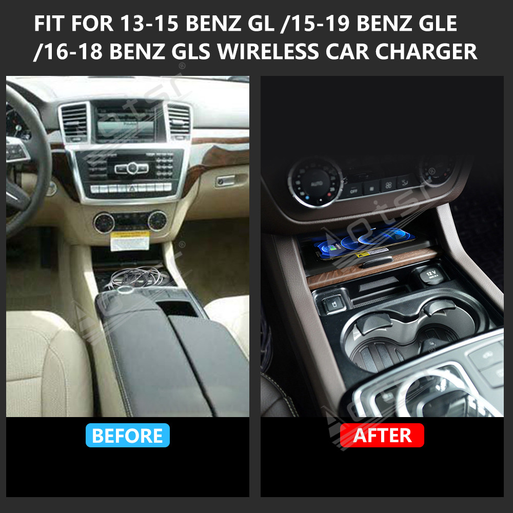 Wireless Car Charger For Benz GL/GLE/GLS Intelligent Infrared Fast Phone Holder Temperature Control Hidden Design
