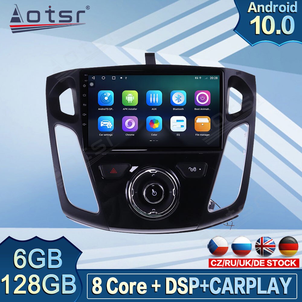 Carplay 128GB Car Multimedia Player For Ford Focus mk3 2012 - 2017 Android Radio Recorder GPS Navigation DVD Player Head Unit-Aotsr official website